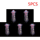 5PCS Jellyfish Bedroom Night Light Lamp Button Battery Hanging Atmosphere Decoration Lamp with Ribbon&Bead for Girl Bedroom 2024